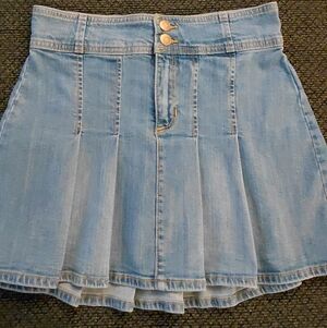 Abercrombie Kids Light Blue Denim Skirt
